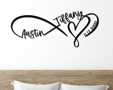 Custom Infinity Metal Name Sign - Simply Royal Design